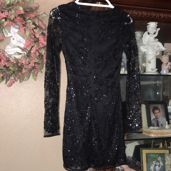 Altar’d State XS Elegant Black Sequin Dress - Picture 6 of 10